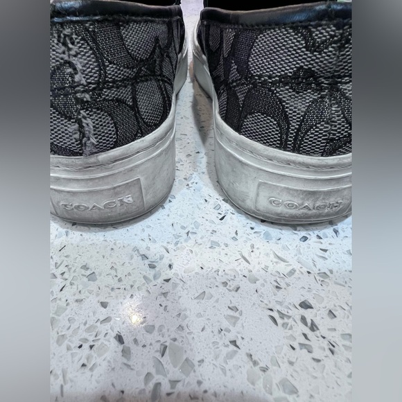 Coach Women’s Black Slip-On Trainers Sneakers GUC size 7.5 - Picture 4 of 14